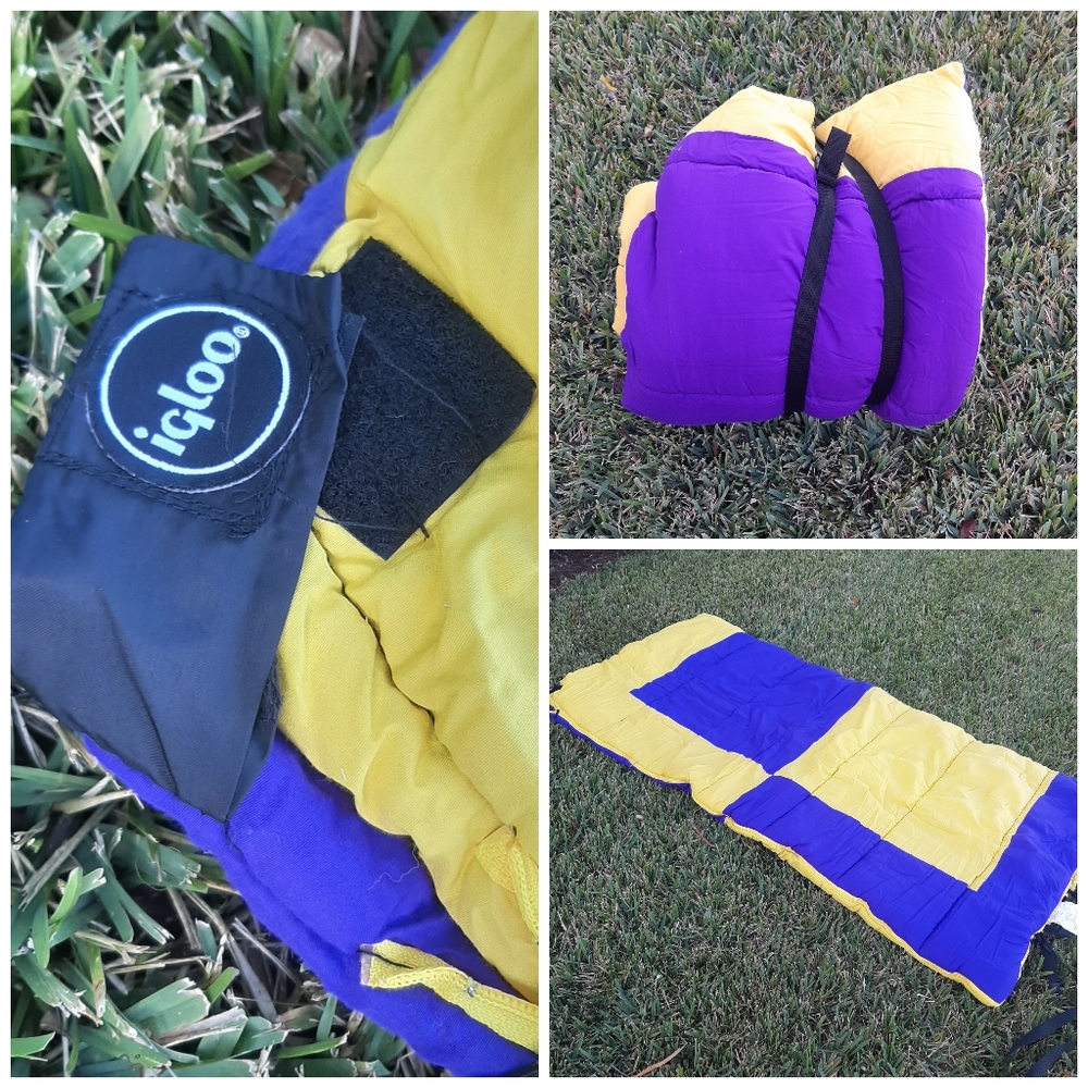 Vintage Igloo American Camper Purple Sleeping Bag
